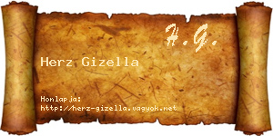 Herz Gizella névjegykártya